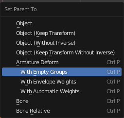 Blender parent chest to armature