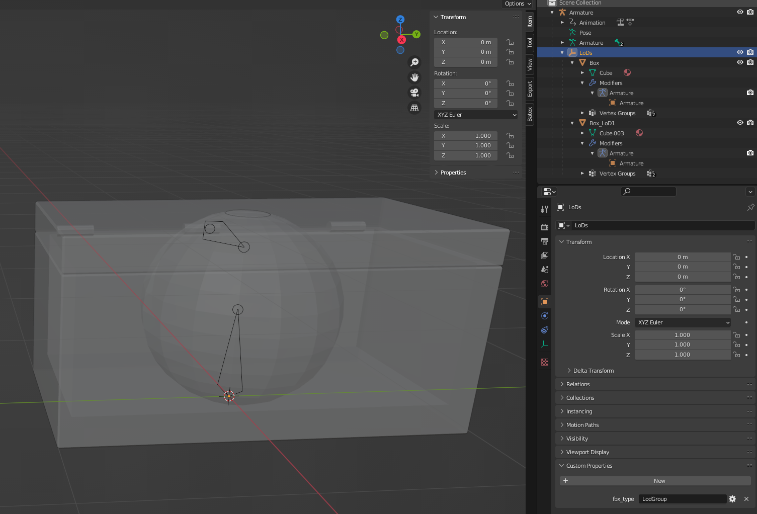 Blender LoD setup