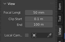 Blender view setup